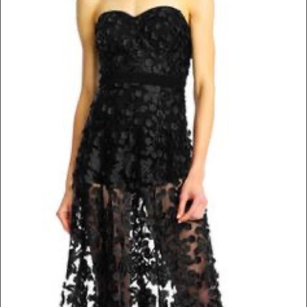 Aidan Mattox evening gown black neiman Marcus